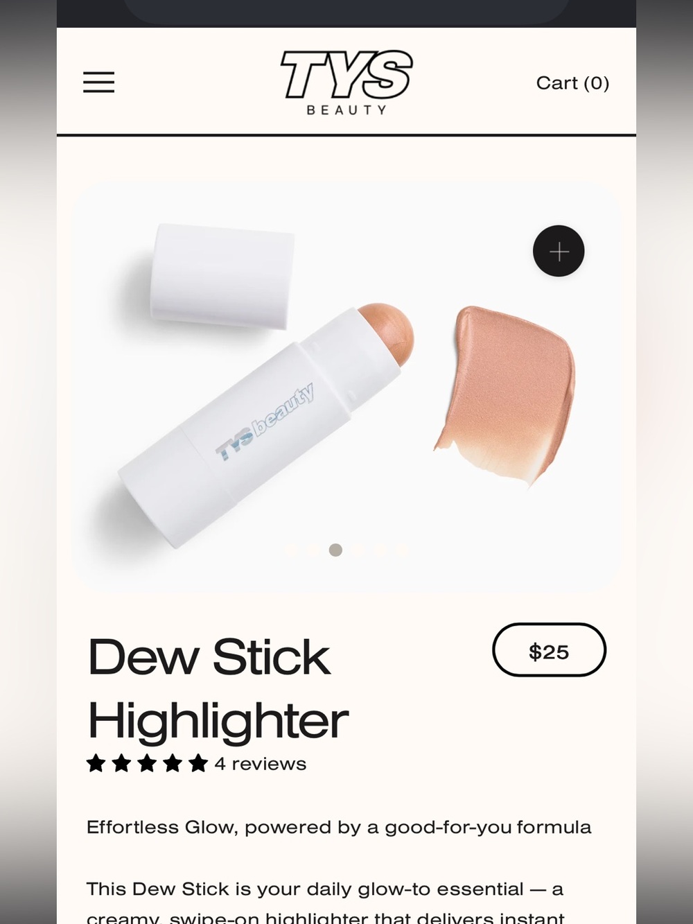 Dew Stick Highlighter — Champagne Glow (Peachy Beige)